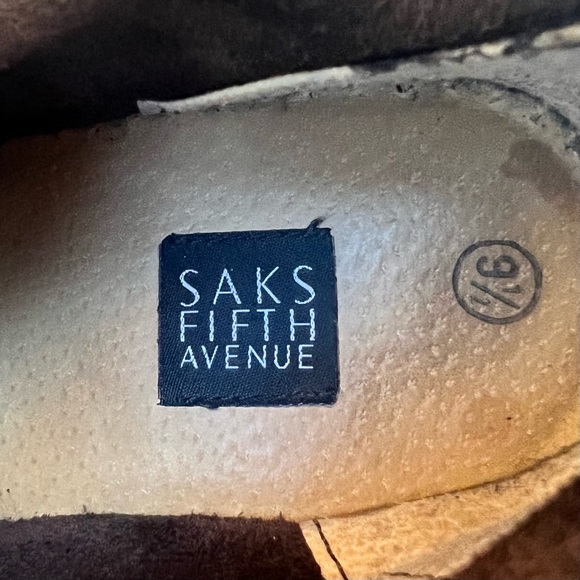 Saks Fifth Avenue Brown Suede Lace-Up Chukka Boots Size 9.5 Great Condition - Picture 7 of 13